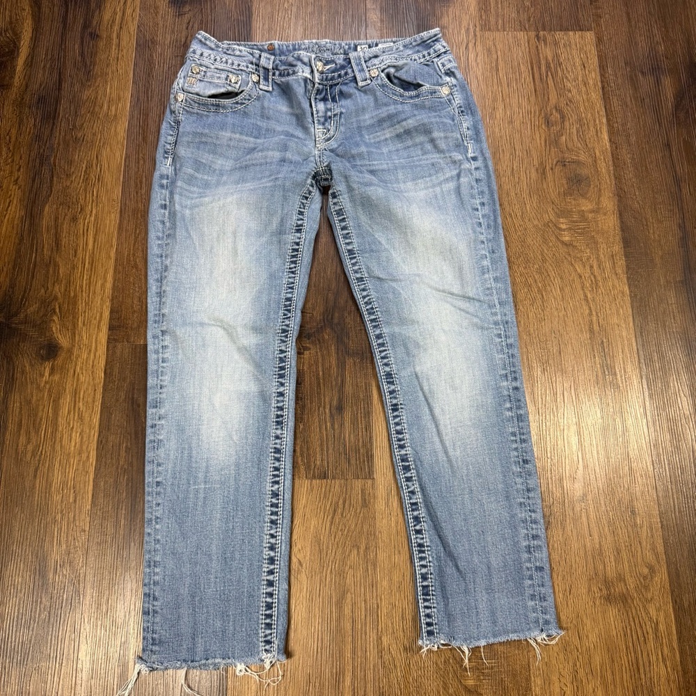 Miss Me Women's Jeans Size 30 JV8282S Boot Cut Denim Cross Embroidery